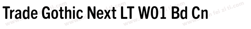 Trade Gothic Next LT W01 Bd Cn字体转换